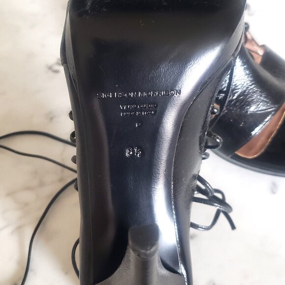 New-Sigerson Morrison Black Ankle Strap Gladiator Platform Sandal size 8.5M NWOB - Picture 5 of 7